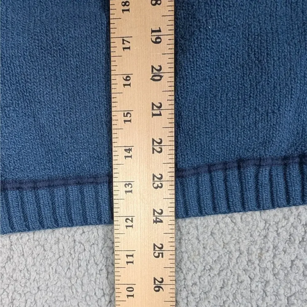Tommy Bahama Sweater Mens Large Blue Half Zip Pullover Knit Cotton Casual